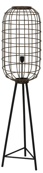 Fekete-bronzszínű állólámpa (magasság 151 cm) Toah – Light & Living