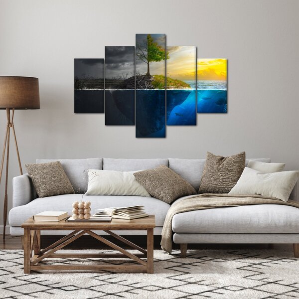 Két oldalt mutató kép (150x105 cm)
