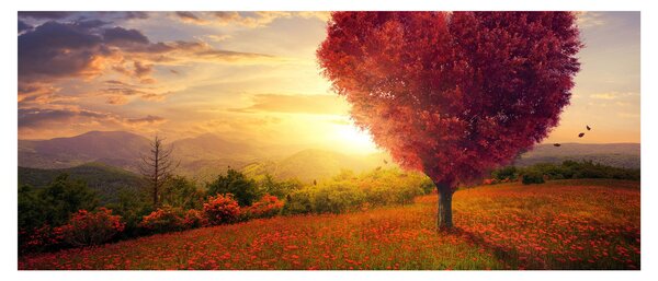 A szív alakú fa képe (120x50 cm)