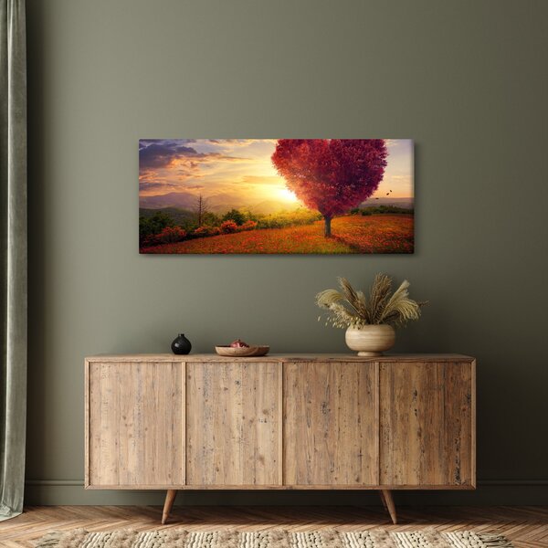 A szív alakú fa képe (120x50 cm)