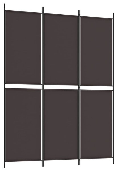 3 paneles barna szövet paraván 150 x 200 cm