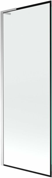 Mexen Next L fürdőkádparaván, 1-szárnyú, 70 x 150 cm, fekete keret, króm - 895-070-000-03-70-01