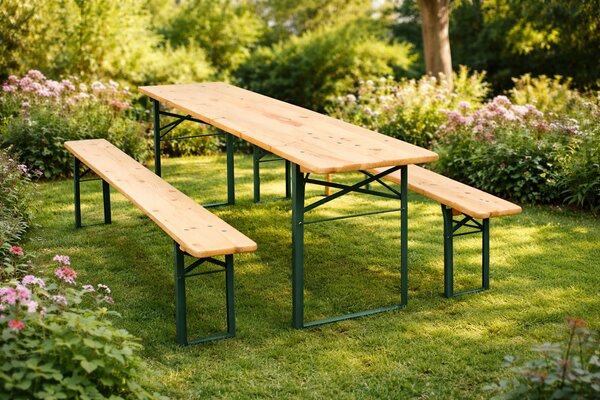 SZETT: Party sátor 6x12 m STANDARD – sátor + sörpad szettek + padló szín kék-fehér