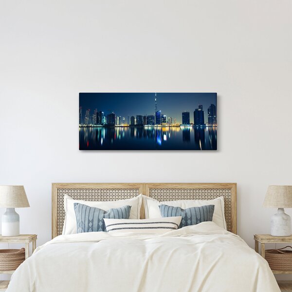 Éjszakai város képe (120x50 cm)