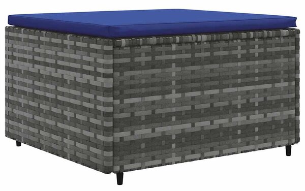 4 részes szürke polyrattan kerti ülőgarnitúra párnákkal