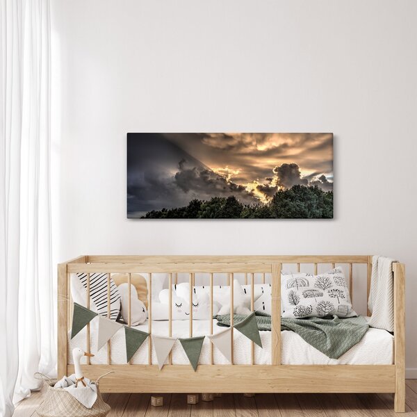 A felhők és az erdő képe (120x50 cm)