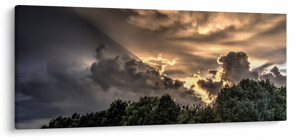 A felhők és az erdő képe (120x50 cm)