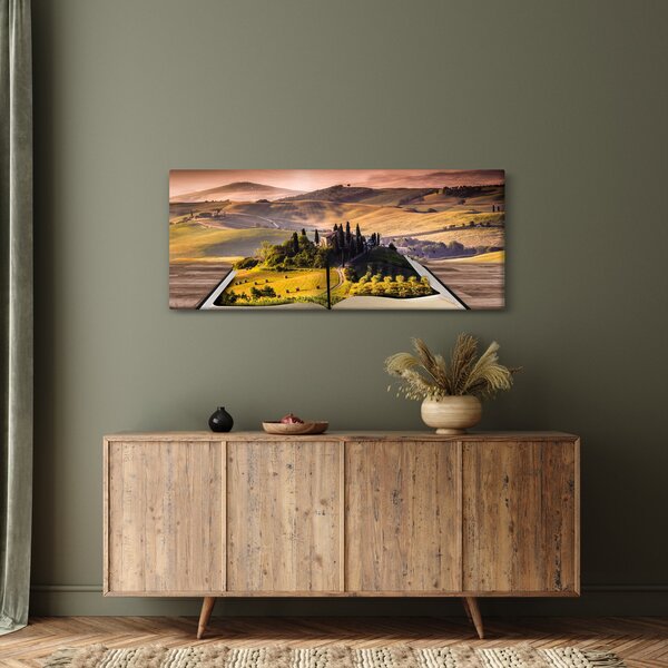 A táj egy könyvben képe (120x50 cm)
