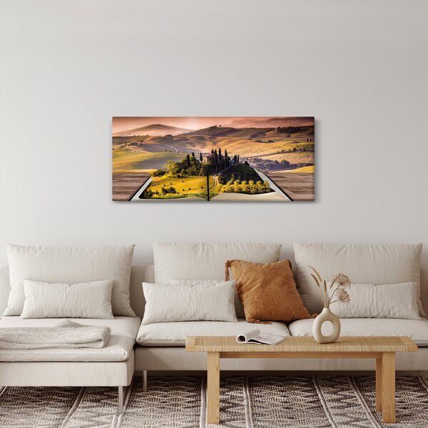 A táj egy könyvben képe (120x50 cm)