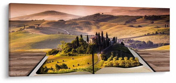 A táj egy könyvben képe (120x50 cm)