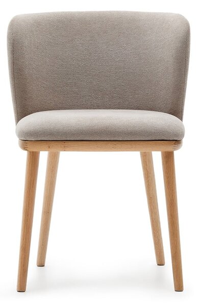 Világosbarna kárpitozott étkezőfotel Ciselia – Kave Home