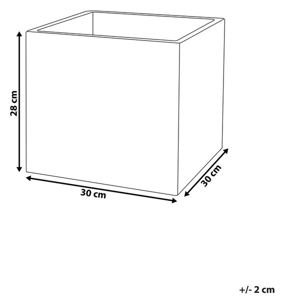 Virágcserép PAROS 30 cm Fehér