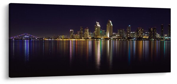 Éjszakai város képe (120x50 cm)