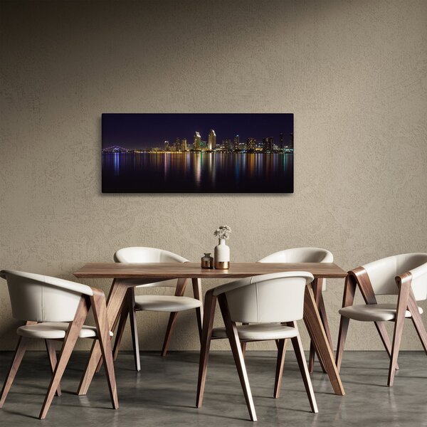 Éjszakai város képe (120x50 cm)