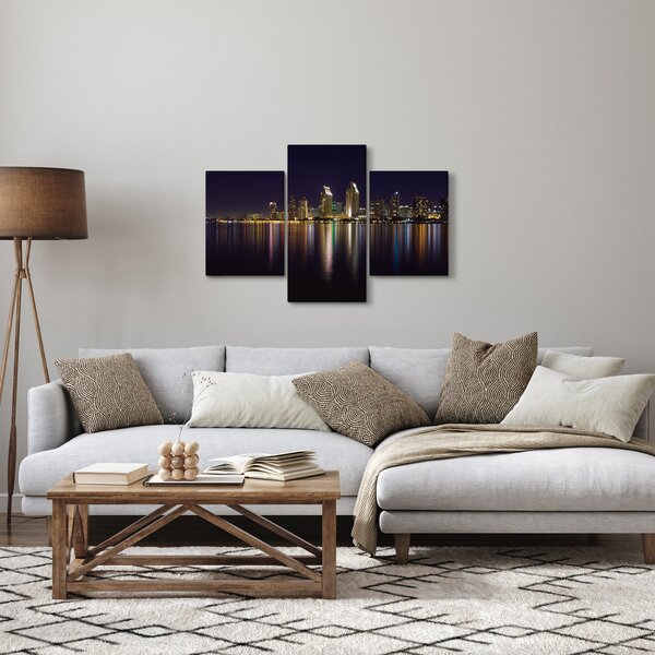 Éjszakai város képe (90x60 cm)