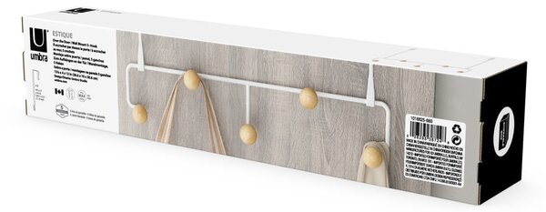 Fehér-natúr színű fém ajtófogas 39 cm Estique – Umbra