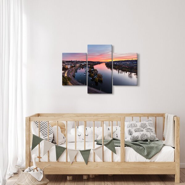 Az éjszakai Prága képe (90x60 cm)