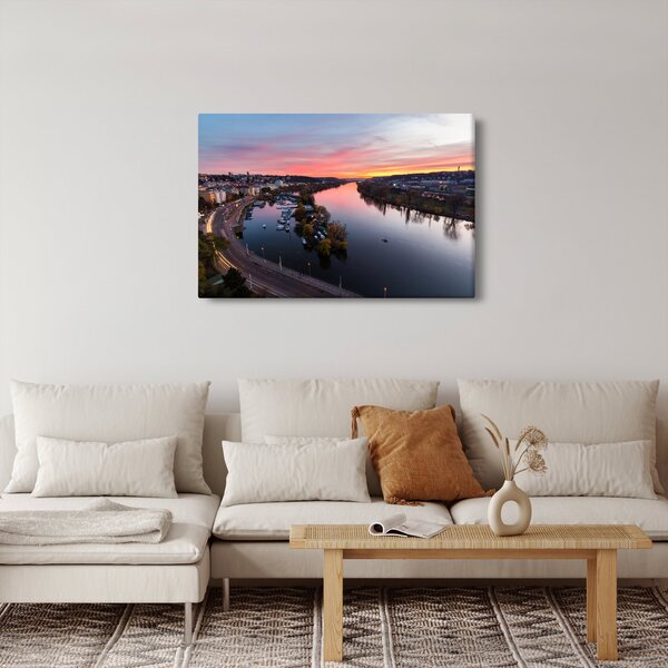 Az éjszakai Prága képe (90x60 cm)