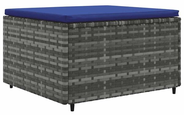 8 részes szürke polyrattan kerti ülőgarnitúra párnákkal