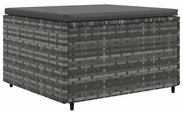 6 részes szürke polyrattan kerti ülőgarnitúra párnákkal