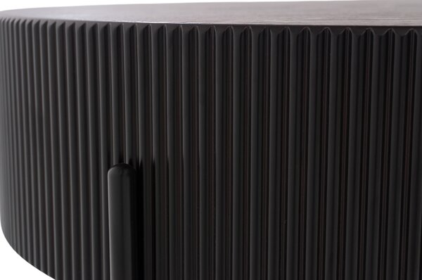 Corbi dohányzóasztal 80 cm nappaliba - sötét dió / matt fekete