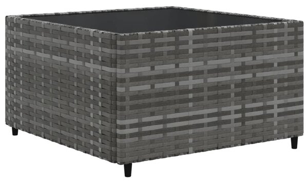 10 részes szürke polyrattan kerti ülőgarnitúra párnákkal