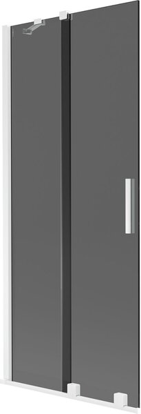 Mexen Velar 2-szárnyú toló zuhanypanel 80 x 150 cm, grafit, fehér - 896-080-000-41-20