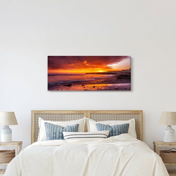 Naplemente a tengernél képe (120x50 cm)