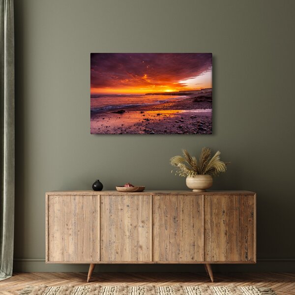 Naplemente a tengernél képe (90x60 cm)