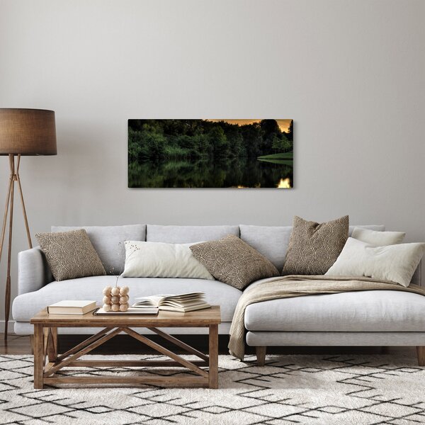 A tó képe az erdő mellett (120x50 cm)