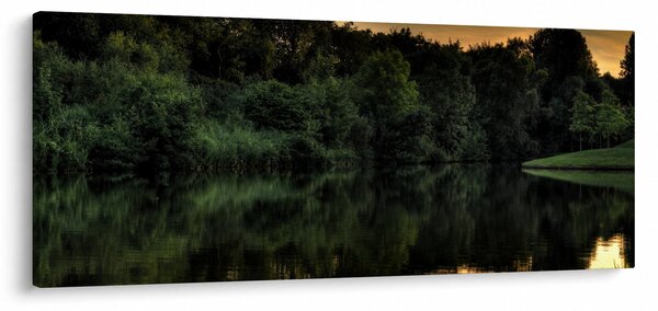 A tó képe az erdő mellett (120x50 cm)