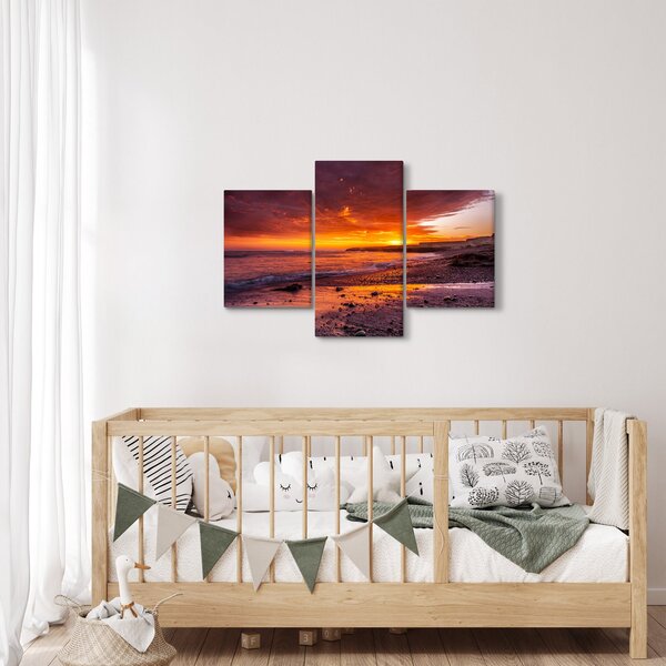 Naplemente a tengernél képe (90x60 cm)