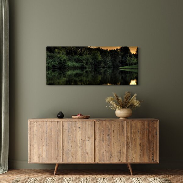 A tó képe az erdő mellett (120x50 cm)