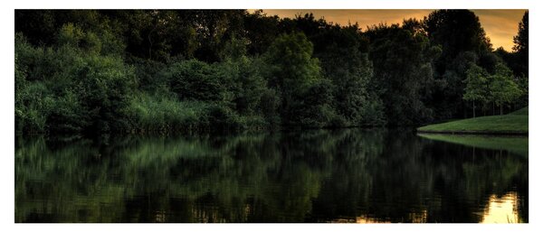A tó képe az erdő mellett (120x50 cm)