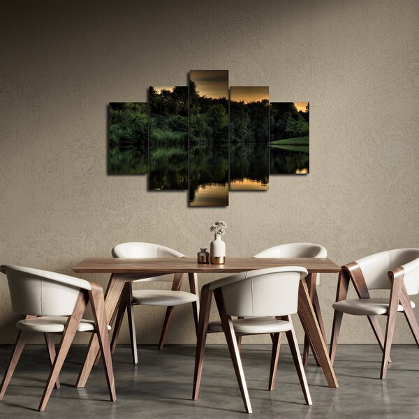 A tó képe az erdő mellett (150x105 cm)