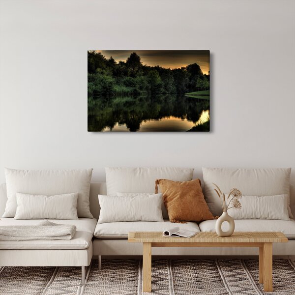 A tó képe az erdő mellett (90x60 cm)