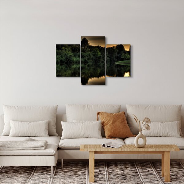 A tó képe az erdő mellett (90x60 cm)