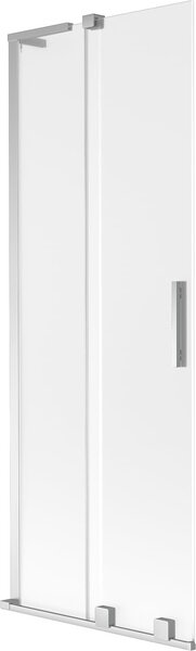 Mexen Velar L kétszárnyú tolófürdő paraván 75 x 150 cm, fagyott, króm - 896-075-003-31-01