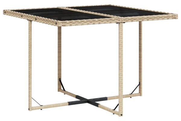 9 részes vegyes bézs polyrattan kerti étkezőgarnitúra párnákkal