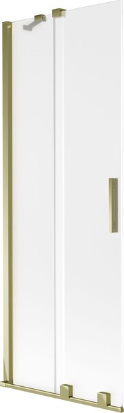 Mexen Velar 2-szárnyú tolóajtós fürdőszobai paraván 75 x 150 cm, matt, arany - 896-075-000-31-50
