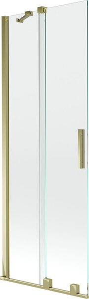 Mexen Velar kétpaneles, eltolható kádparaván 75 x 150 cm, átlátszó, arany - 896-075-000-01-50