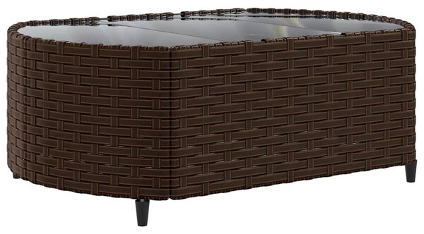 5 részes barna polyrattan kerti ülőgarnitúra párnával