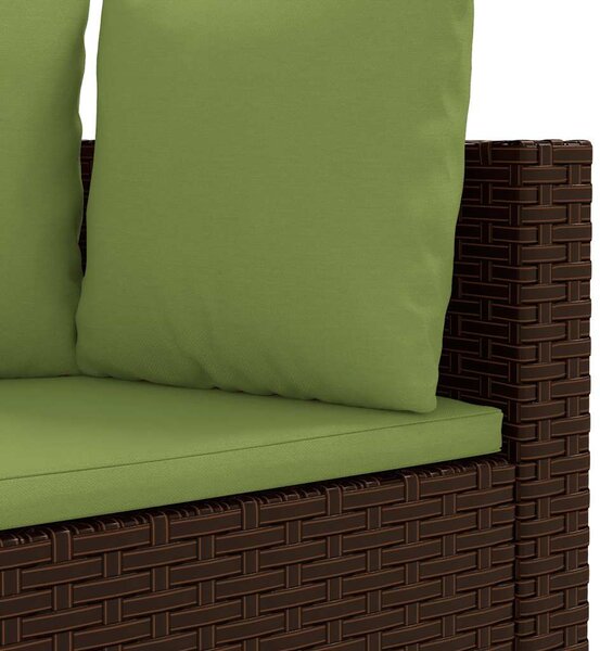 4 részes barna polyrattan kerti ülőgarnitúra párnákkal