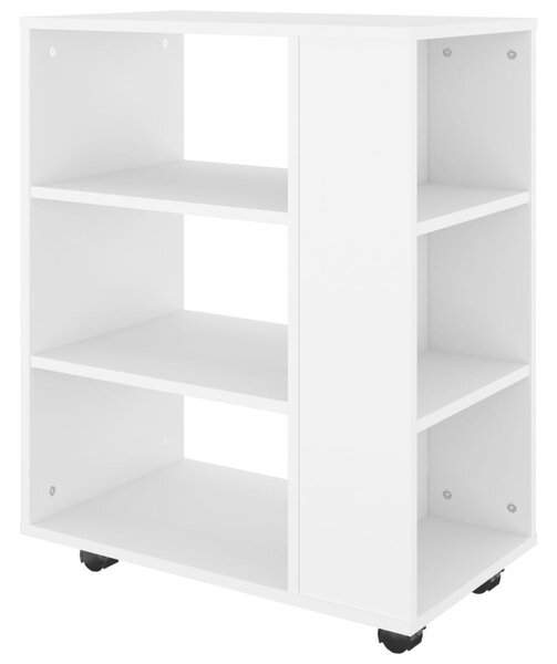 VidaXL fehér forgácslap kerekes szekrény 60 x 35 x 75 cm