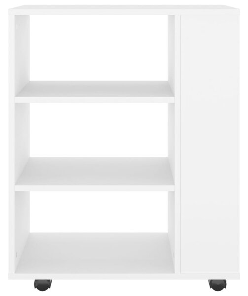 VidaXL fehér forgácslap kerekes szekrény 60 x 35 x 75 cm
