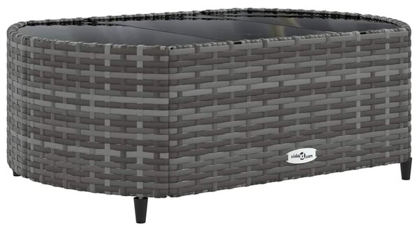 10 részes szürke polyrattan kerti ülőgarnitúra párnákkal