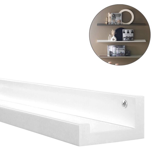 Fali polc képekhez FOTOPLANK 120 cm, fehér