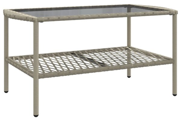4 részes világosszürke polyrattan kerti ülőgarnitúra párnákkal