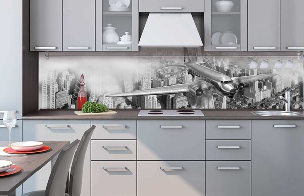 Konyhai fotótapéta - repülőgép 260 x 60 cm