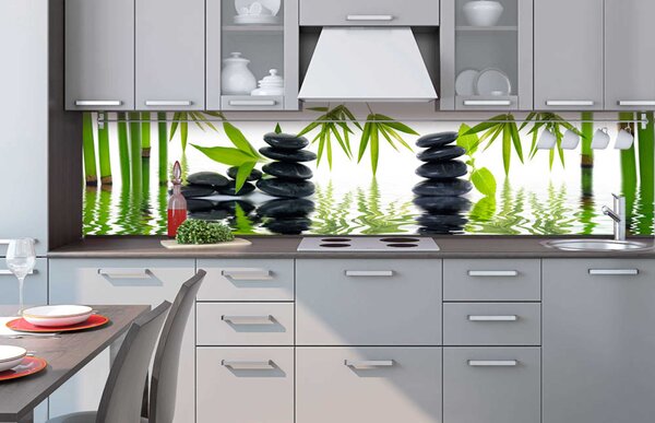 Konyhai fotótapéta - zen kövek 260 x 60 cm
